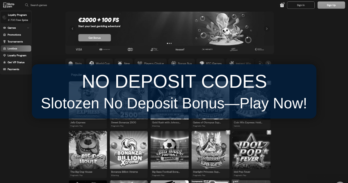 Slotozen No Deposit Bonus Codes: Explore Our Casino Risk-Free
